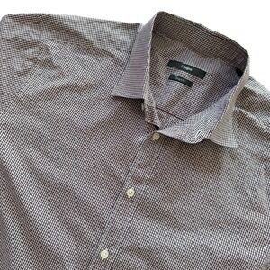 Ermenegildo‎ Zegna 2XL Red Plaid Drop 8 Fit L/S Button Down Men's Dress Shirt